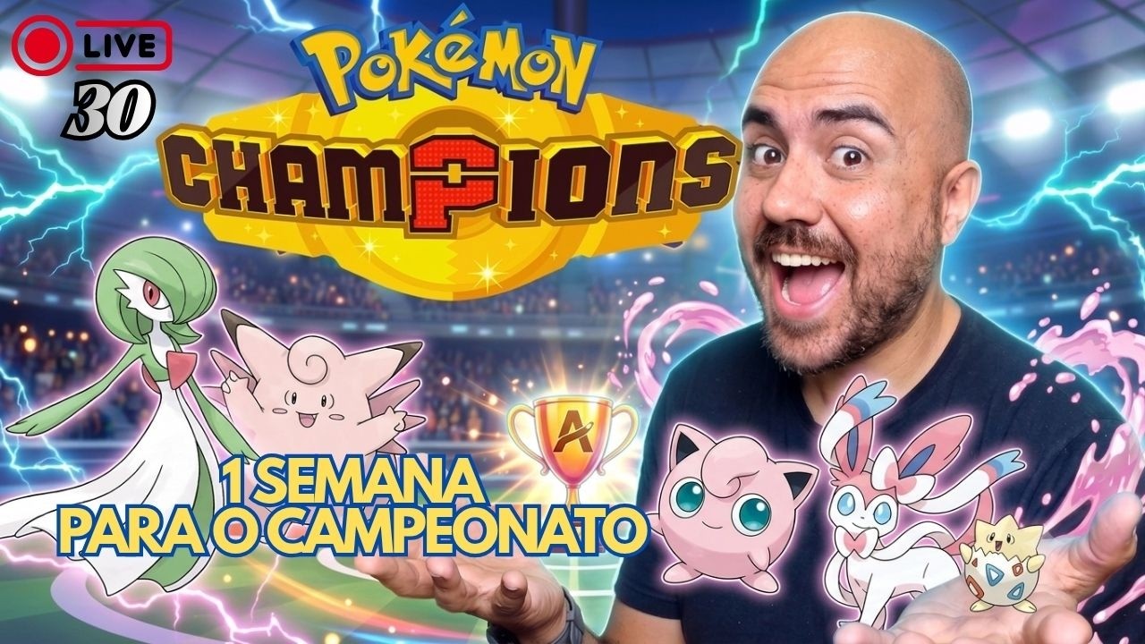 Foto do video com um título grande escrito