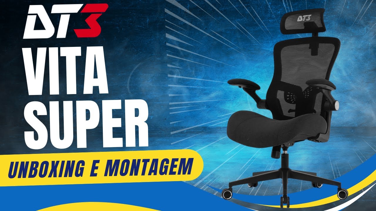Cadeira Ergonômica DT3 Vita Super - Melhor Custo Benefício? - Unbox, Montagem e Primeiras Impressões