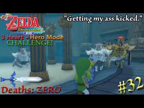 Getting my Ass Kicked! | Zelda Wind Waker HD (3 Hearts on Hero Mode) [#32]