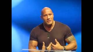 The Rock accepts the Icon of the Decade award