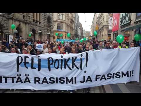 Antirasitisk demonstration i Helsingfors