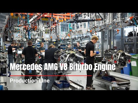 Mercedes AMG V8 Biturbo Engine Production Line | Mercedes Engine Factory in Germany