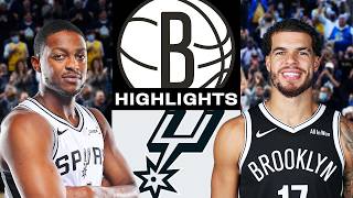 Victor Wembanyama - Julian Champagnie - San Antonio Spurs - Brooklyn Nets