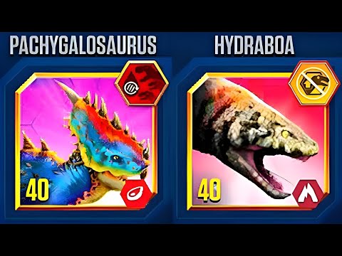 PACHYGALOSAURUS VS HYDRBOA MODS BATTLE | JURASSIC WORLD THE GAME