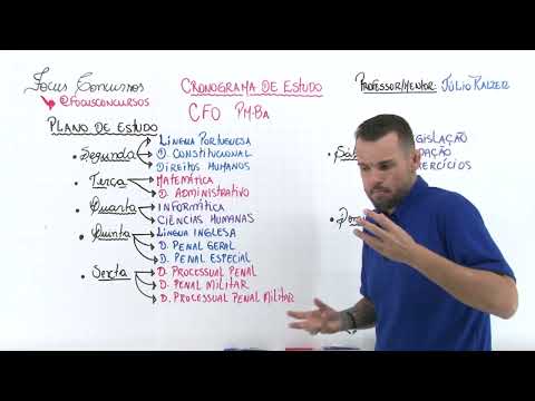 Cronograma de Estudos | CFO - PMBA 🔥
