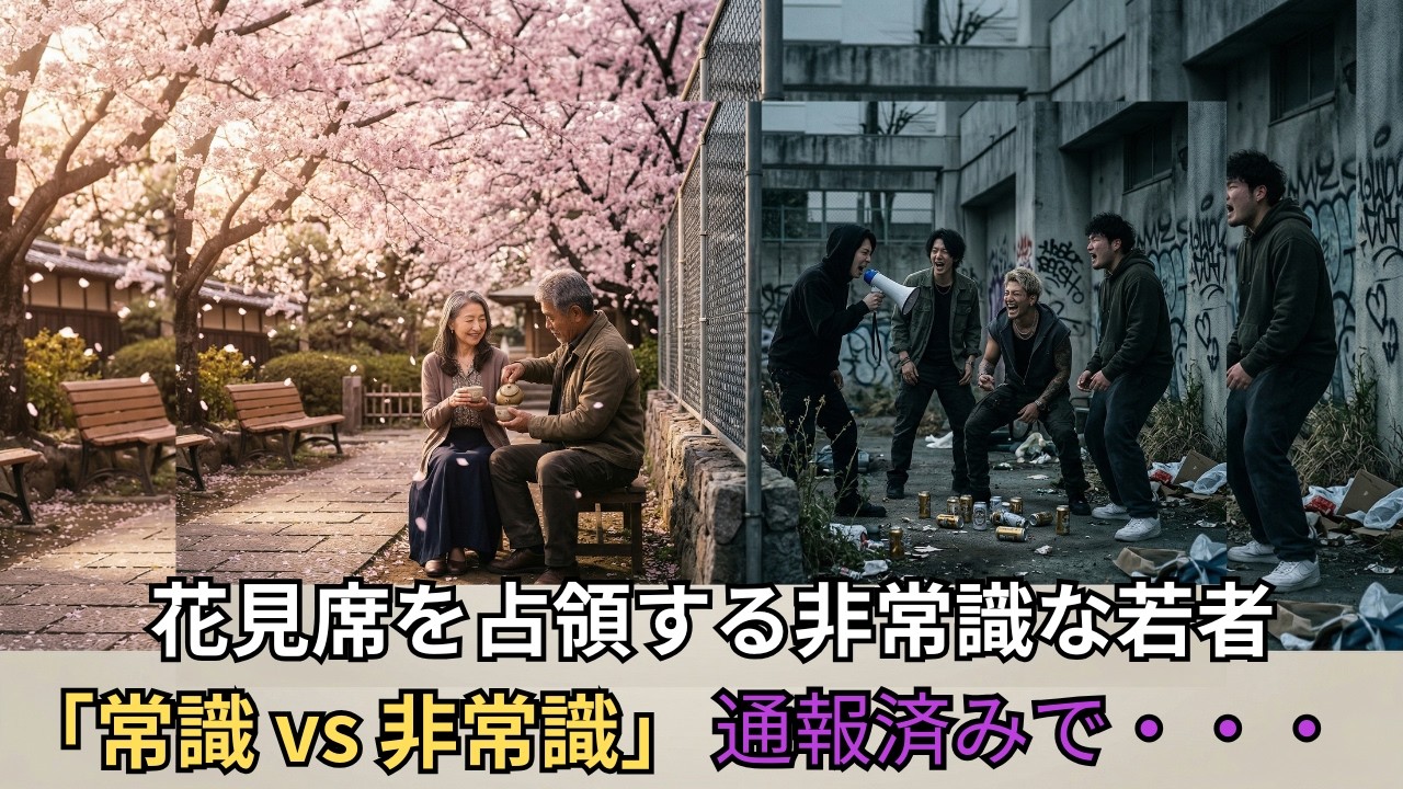 朝5時から花見の場所を取ったら、半分占領されていた #スカッと    #シニア    #朗読 　#ドラマ