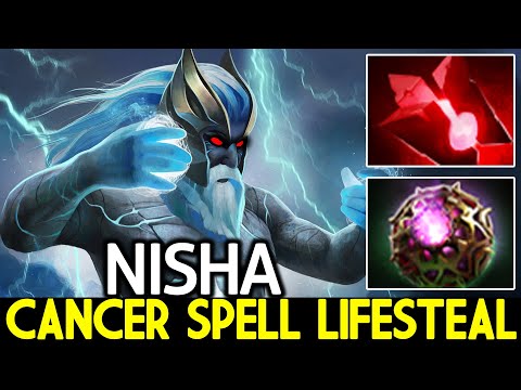 NISHA [Zeus] Cancer Spell Lifesteal with 13 Min Bloodstone Dota 2