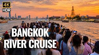 Bangkok River Cruise - $1 Chao Phraya Tourist Boat Experience | Thailand | 4K HD