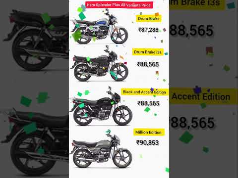 🔥 Hero Splendor Plus All Variants Price in 2025 | #HeroSplendorPlus #SplendorPlus2025 #HeroMotoCorp