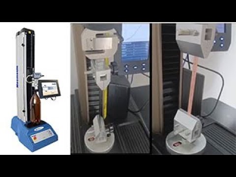Top load tester on plastic bottle/Breaking force/Indentation force deflection/Peak force tester