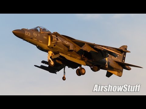 USMC AV-8B Harrier II+ Twilight Demonstration - EAA AirVenture Oshkosh 2015