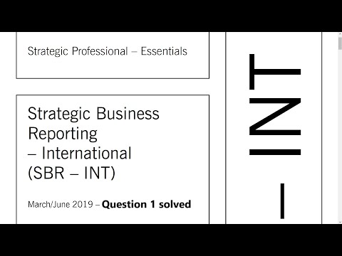 SBR Mar/Jun 2019 Question 1 Solution