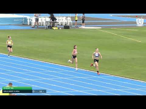Girls Under 14 800m H2 - 2020 State Combined Events Championships // LAVicTV