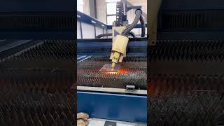 Laser cutter cutting steel plate- Good tools and machinery make work easy