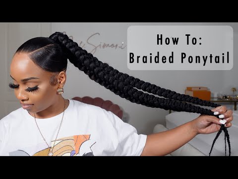 How To: Sleek Ponytail With 3 Braids || Beginner...