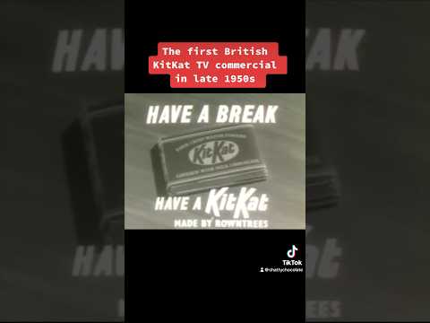 First British KitKat TV commercial in late 1950s. #kitkat #snickers #chocolate #history