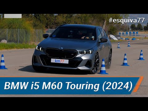 BMW i5 M60 Touring 2024 – Maniobra de esquiva (moose test) y eslalon | km77.com