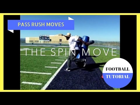 Pass Rush Moves - SPIN MOVE - American Football Tutorial - Defensive Line Drills Video