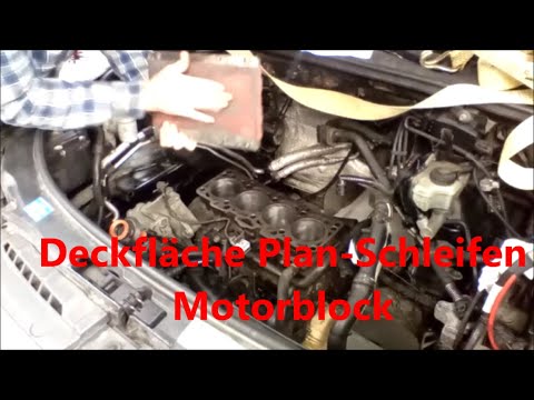 Cylinder block cover surface flat grinding - sealing surface cylinder head gasket cleaning, clean...