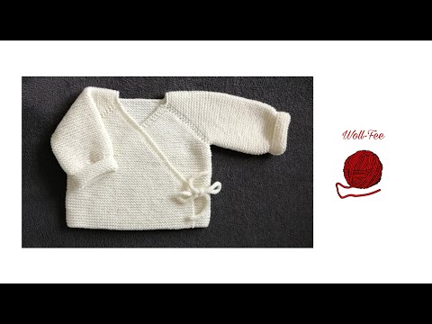 Babyjacke / Wickeljacke Gr. 62/68, Schritt für Schritt Anleitung, andere Größen siehe Beschreibung
