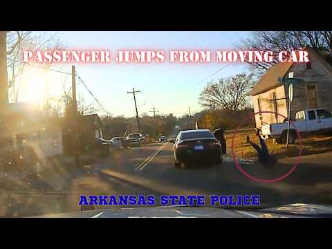 Passenger JUMPS from moving Camry during Arkansas State Police pursuit #chase #pit