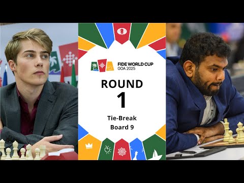 🇳🇱 Max Warmerdam – Lalit Babu M R 🇮🇳 | FIDE World Cup 2025 | Round 1 | Tie-break | Board 9