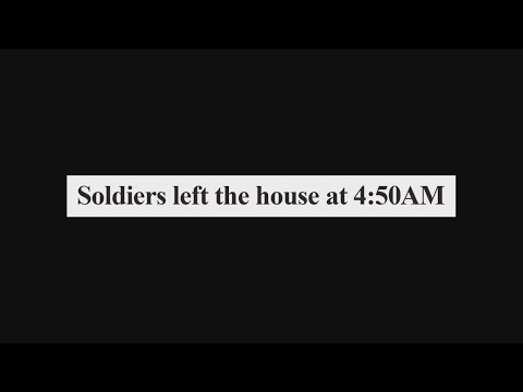 A Palestinian home moments after soldiers leave