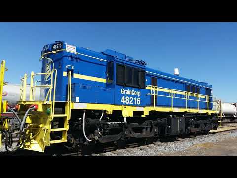 ALCO DL531 GrainCorp "482" class locomotives.  Sat 08th July 2023