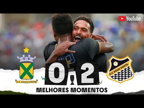 Gols e lances de Santo André x Água Santa