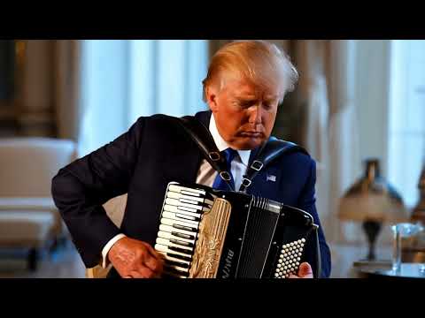 Donald Trump plays YMCA on accordion