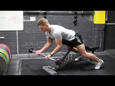 Lying High Bench Barbell Curls