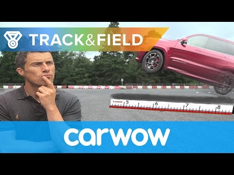 Long Jump: BMW M2 vs Honda Civic Type R vs Jeep SRT8 vs Caterham 620S | Track&Field
