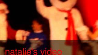 Nicky Byrne the snowman leaving the stage