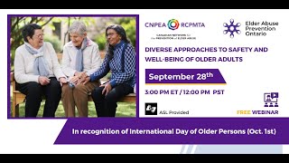 Diverse Approaches to Safety and Well-being of Older Adults