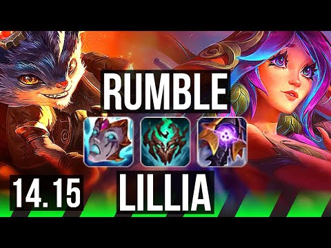 RUMBLE vs LILLIA (JGL) | 9/1/7, 69% winrate, Legendary | NA Challenger | 14.15