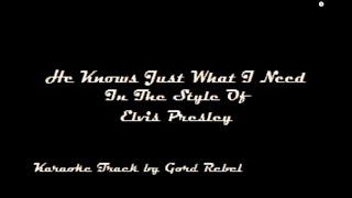 He Knows Just What I Need - Elvis Presley - Karaoke Online Version