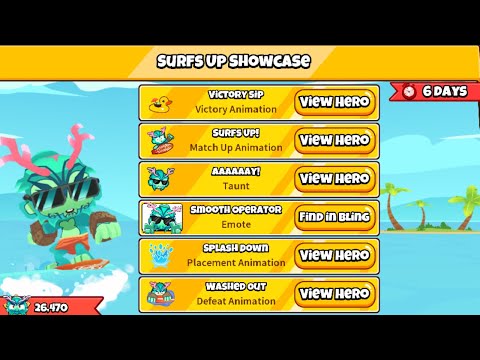 Battles 2 -  Ocean Obyn skin Showcase - Surfs Up!