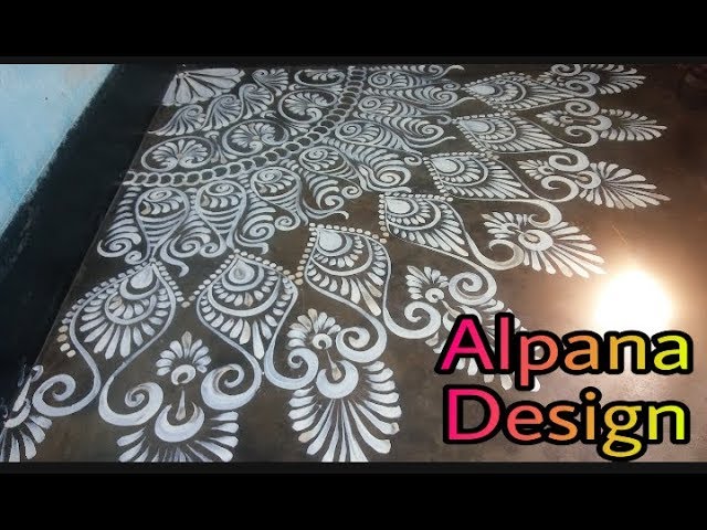 Corner alpana rangoli design easy freehand by insta arts and designs