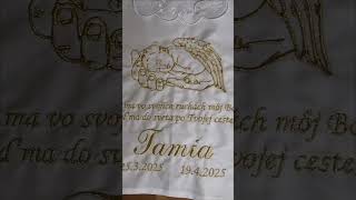Košieľka na krst Samuel / krstová košieľka anjelik