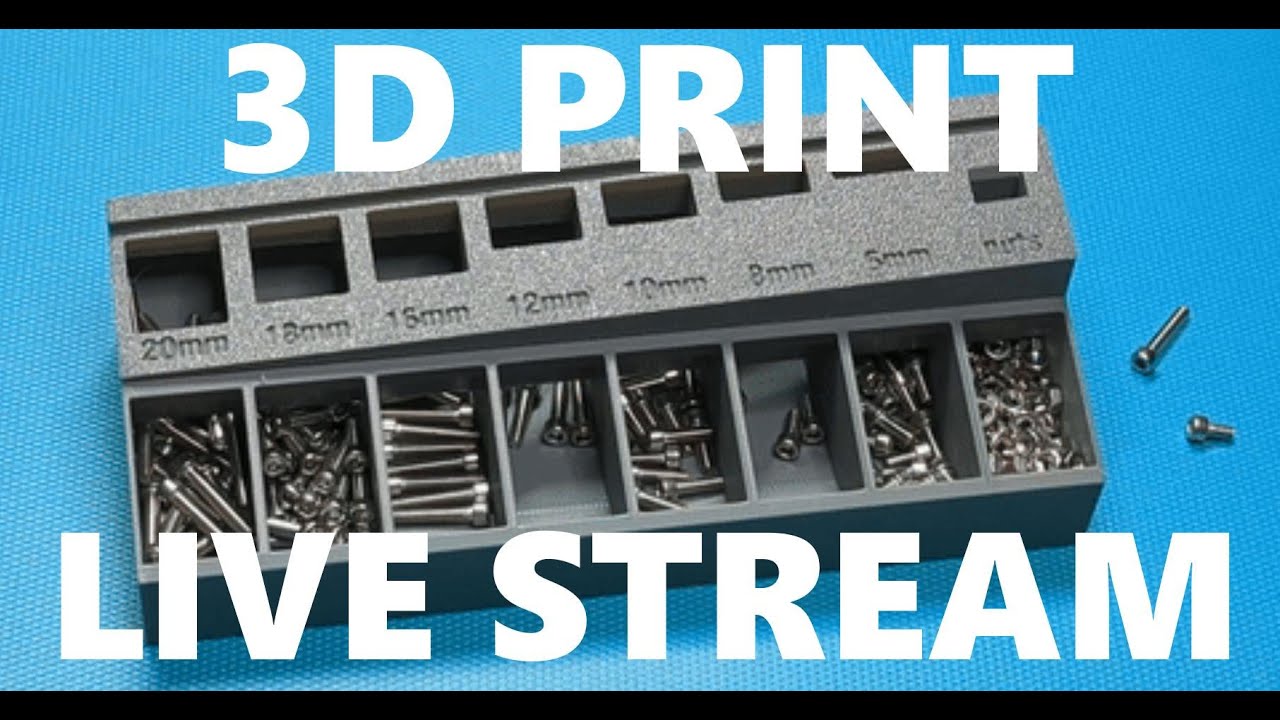 3D Print Live Stream - M3 Bolt Sorter #3DPrinting #live #functional