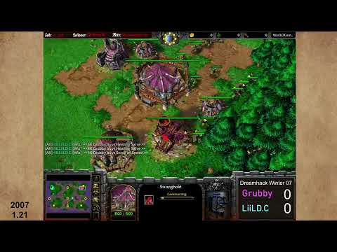 Grubby (O) vs. LiiLD.C (N) on Echo Isles – Dreamhack Winter 2007 - Losers Final (Game 1)
