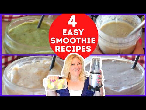 4 EASY SMOOTHIE RECIPES | OATMEAL | TROPICAL | GREEN | SLEEP WELL | CALORIES & WW POINTS IN RECIPES