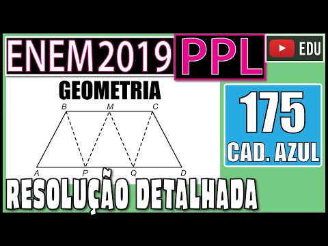 [ENEM 2019 PPL] 175 📘 GEOMETRIA PLANA No trapézio isósceles mostrado na figura a seguir, M é o