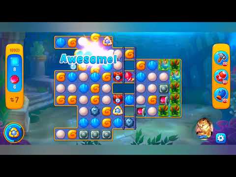 фишдом 2022  #  10921 уровень - прохождение без бустеров # Fishdom,   10921  level - no Boosters.