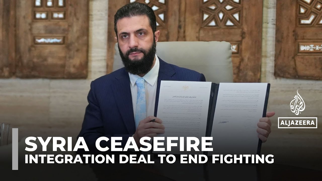 Syria announces ceasefire agreement with Kurd-led SDF after heavy fighting