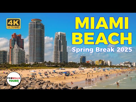 Miami Beach, Florida Walking Tour | Spring Break 2025 - 4K 60fps