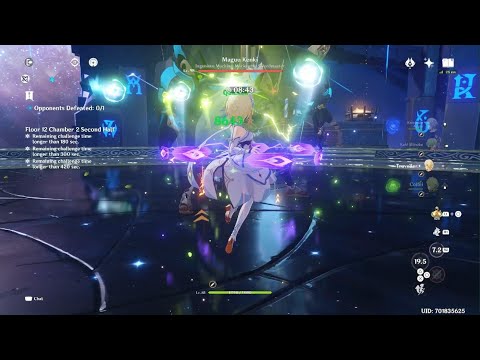 Genshin Impact Kuki does Xiangling level Hyperbloom damage!