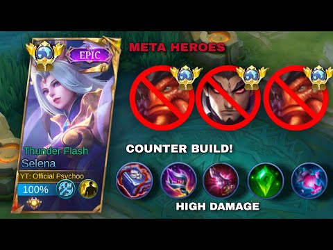 SELENA BEST COUNTER BUILD FOR META HEROES (MUST TRY) | SELENA MVP GAMEPLAY | TOP GLOBAL SELENA -MLBB