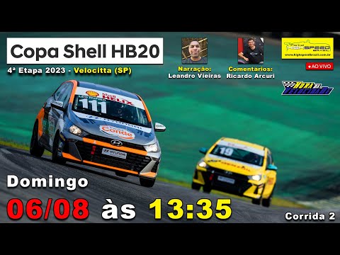 🔴 COPA SHELL HB20 | Corrida 2 | 4ª Etapa 2023 | Velocitta (SP) | Ao Vivo