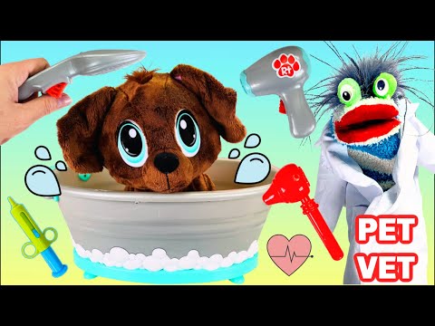 Fizzy the Pet Vet Helps Cute Puppy with a Bath and Adoption